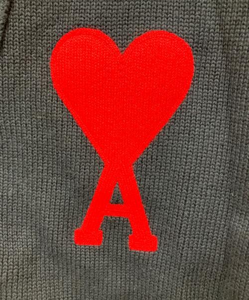 AMI PARIS（アミ パリス）AMI PARIS (アミ パリス) オーバーサイズ ビックロゴ カーディガン ブラック サイズ:Mの古着・服飾アイテム