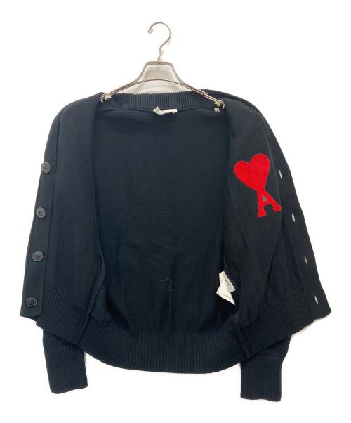 AMI PARIS（アミ パリス）AMI PARIS (アミ パリス) オーバーサイズ ビックロゴ カーディガン ブラック サイズ:Mの古着・服飾アイテム