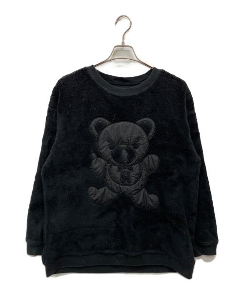 Hysteric Glamour（ヒステリックグラマー）Hysteric Glamour (ヒステリックグラマー) HYS BEAR刺繍 オーバーサイズスウェット ブラック サイズ:Freeの古着・服飾アイテム
