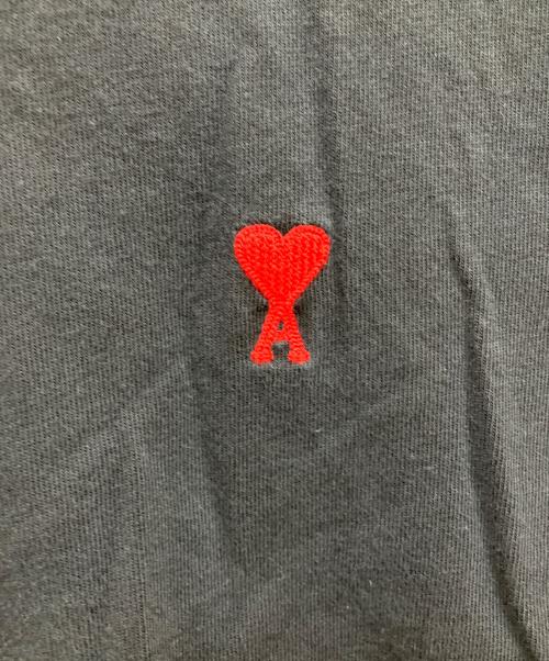 AMI PARIS（アミ パリス）AMI PARIS (アミ パリス) ハートロゴ刺繍 ロングスリーブTシャツ ブラック サイズ:Lの古着・服飾アイテム