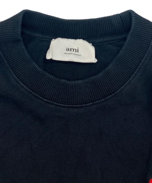 AMI PARIS（アミ パリス）AMI PARIS (アミ パリス) ハートロゴ刺繍 ロングスリーブTシャツ ブラック サイズ:Lの古着・服飾アイテム