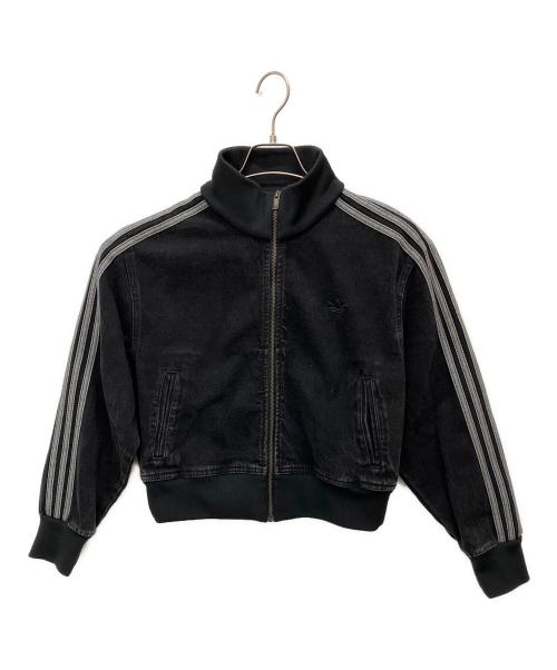 adidas（アディダス）adidas (アディダス) デニム トラックトップ ブラック サイズ:2XLの古着・服飾アイテム