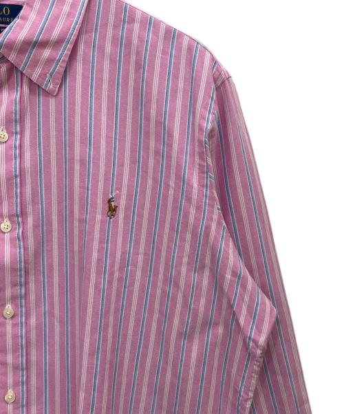 POLO RALPH LAUREN（ポロ・ラルフローレン）POLO RALPH LAUREN (ポロ・ラルフローレン) ストライプシャツ ピンク サイズ:XLの古着・服飾アイテム