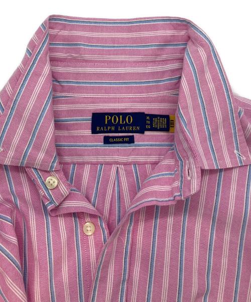 POLO RALPH LAUREN（ポロ・ラルフローレン）POLO RALPH LAUREN (ポロ・ラルフローレン) ストライプシャツ ピンク サイズ:XLの古着・服飾アイテム