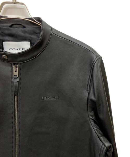 COACH（コーチ）COACH (コーチ) シングルレザージャケット ブラック サイズ:XLの古着・服飾アイテム
