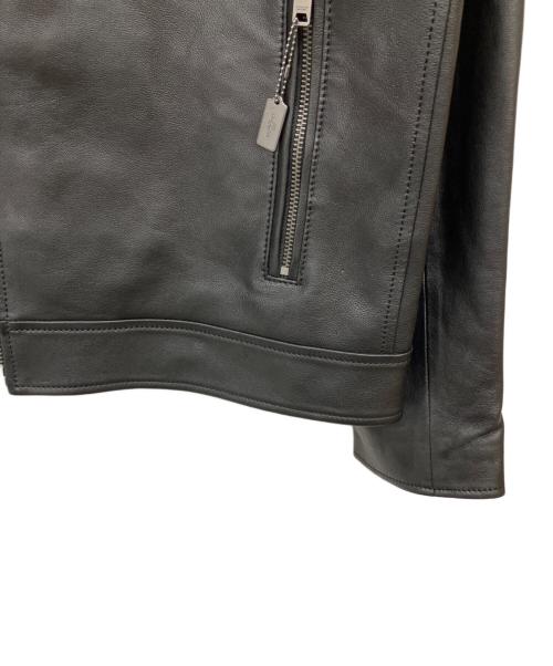 COACH（コーチ）COACH (コーチ) シングルレザージャケット ブラック サイズ:XLの古着・服飾アイテム