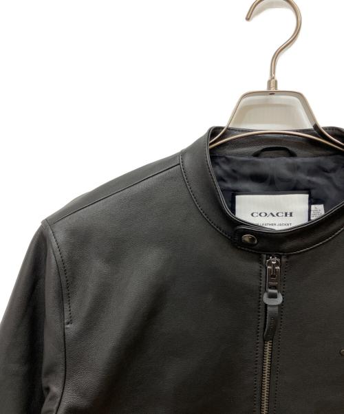 COACH（コーチ）COACH (コーチ) シングルレザージャケット ブラック サイズ:XLの古着・服飾アイテム