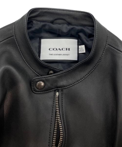 COACH（コーチ）COACH (コーチ) シングルレザージャケット ブラック サイズ:XLの古着・服飾アイテム