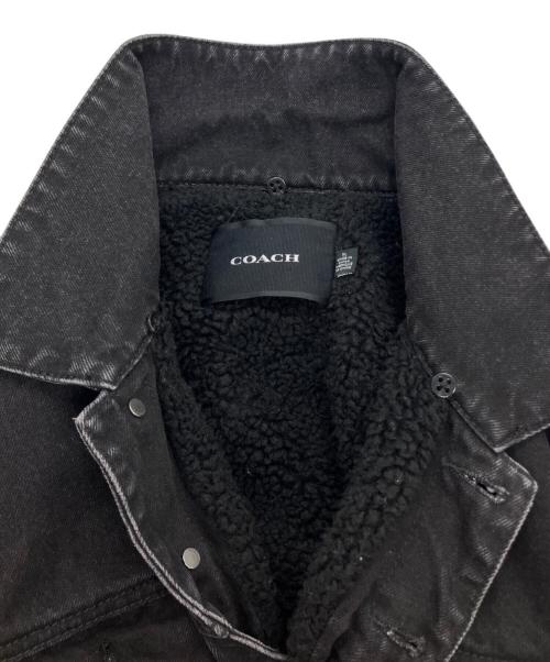 COACH（コーチ）COACH (コーチ) デニム ジャケット・シェルパ ライニング ブラック サイズ:XLの古着・服飾アイテム