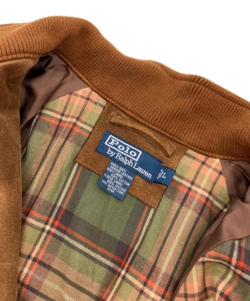POLO RALPH LAUREN（ポロ・ラルフローレン）POLO RALPH LAUREN (ポロ・ラルフローレン) 90s G9型スウェードスイングトップ ブラウン サイズ:Lの古着・服飾アイテム
