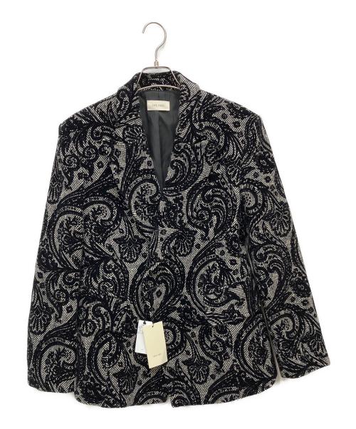 DES PRES（デ プレ）DES PRES (デ プレ) ペイズリーヘビーフロッキープリント テーラードジャケット ブラック サイズ:Free 未使用品の古着・服飾アイテム