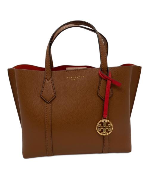 TORY BURCH（トリーバーチ）TORY BURCH (トリーバーチ) ペリースモールトリプルコンパートメントトート ブラウンの古着・服飾アイテム