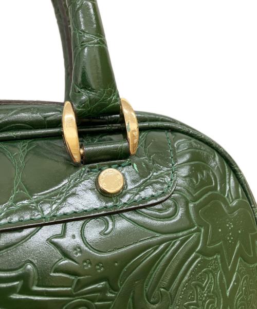 ETRO（エトロ）ETRO (エトロ) マルゴット ハンドバッグ グリーンの古着・服飾アイテム