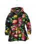 DOLCE & GABBANA（ドルチェ＆ガッバーナ）の古着「フローラルプリントショート中綿コート」｜ブラック