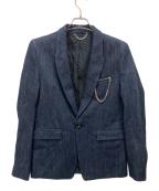 DIESEL Black Goldディーゼル ブラック ゴールド）の古着「デニムテーラードジャケット」｜インディゴ
