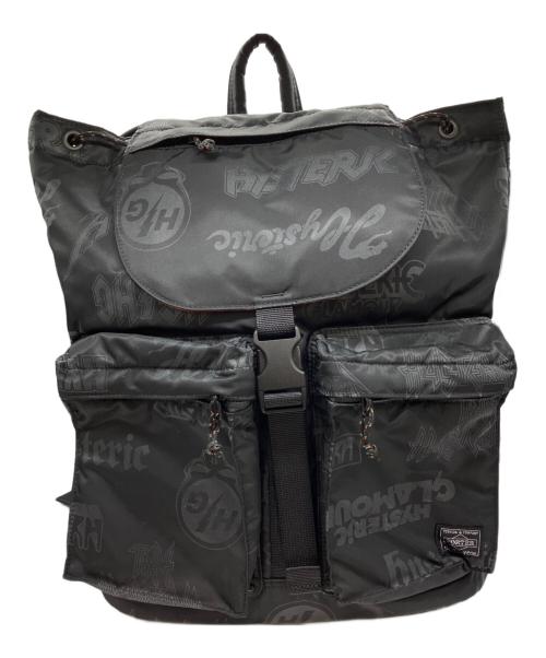 Hysteric Glamour（ヒステリックグラマー）Hysteric Glamour (ヒステリックグラマー) PORTER (ポーター) リュック ブラックの古着・服飾アイテム
