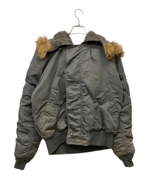 ALPHA（アルファ）ALPHA (アルファ) N-2Bジャケット グレー サイズ:LARGEの古着・服飾アイテム