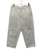 BERNARD ZINS×BEAMS Fベルナール ザンス×ビームスエフ）の古着「ホップサック ワイドパンツ」｜ホワイト