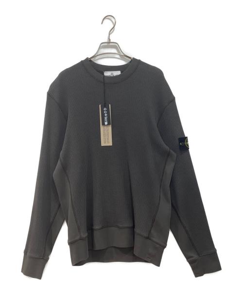 STONE ISLAND（ストーンアイランド）STONE ISLAND (ストーンアイランド) ORGANIC COTTON WAFFLE FLEECE ベージュ サイズ:Lの古着・服飾アイテム