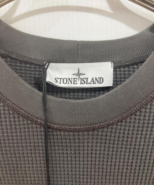 STONE ISLAND（ストーンアイランド）STONE ISLAND (ストーンアイランド) ORGANIC COTTON WAFFLE FLEECE ベージュ サイズ:Lの古着・服飾アイテム