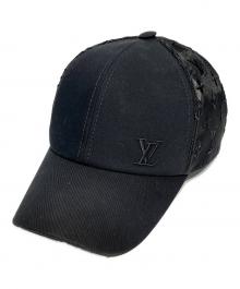 LOUIS VUITTON（ルイ ヴィトン）の古着「キャップ・ベースボール モノグラム メッシュ」｜ブラック
