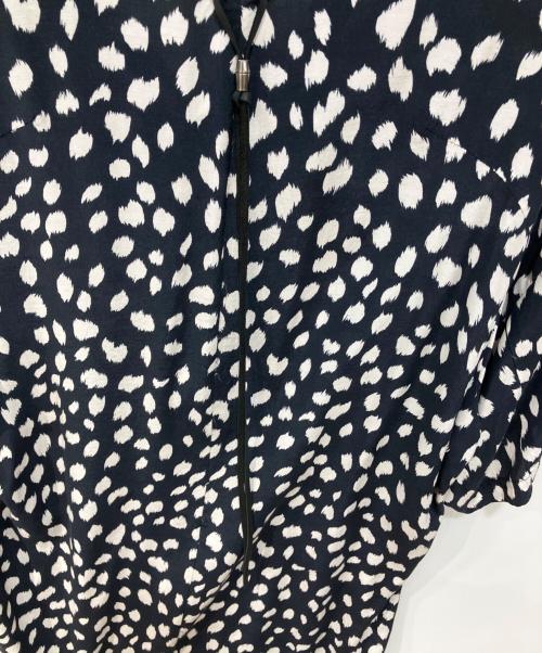 STRUM（ストラム）STRUM (ストラム) キュプラ レーヨン 豹柄プリントH/S 開襟シャツ ネイビー サイズ:3の古着・服飾アイテム
