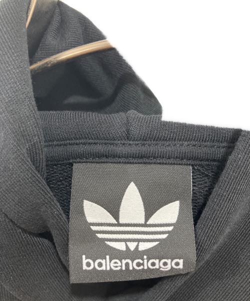 BALENCIAGA（バレンシアガ）BALENCIAGA (バレンシアガ) adidas (アディダス) 刺繍ロゴパーカー ブラック サイズ:2の古着・服飾アイテム