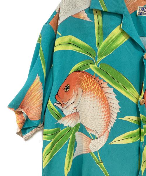 An Original Kalakaua（アン・オリジナル・カラカウア）An Original Kalakaua (アン・オリジナル・カラカウア) レーヨンシャツ グリーン サイズ:Sの古着・服飾アイテム