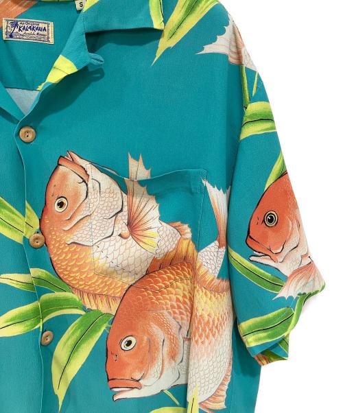 An Original Kalakaua（アン・オリジナル・カラカウア）An Original Kalakaua (アン・オリジナル・カラカウア) レーヨンシャツ グリーン サイズ:Sの古着・服飾アイテム
