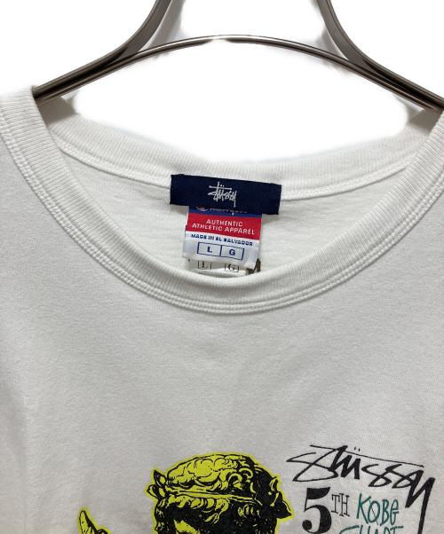 stussy（ステューシー）stussy (ステューシー) old stussy KOBE CHAPT 5th Anniversary Tee ホワイト サイズ:Lの古着・服飾アイテム