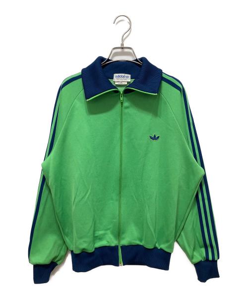 adidas（アディダス）adidas (アディダス) トラックジャケット ネイビー×グリーン サイズ:8号の古着・服飾アイテム