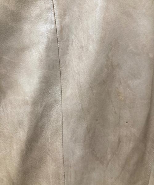 PRADA（プラダ）PRADA (プラダ) レザーテーラードジャケット ベージュ サイズ:44の古着・服飾アイテム