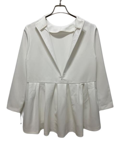 ADORE（アドーア）ADORE (アドーア) クリアボンディングブラウス ホワイト サイズ:38の古着・服飾アイテム