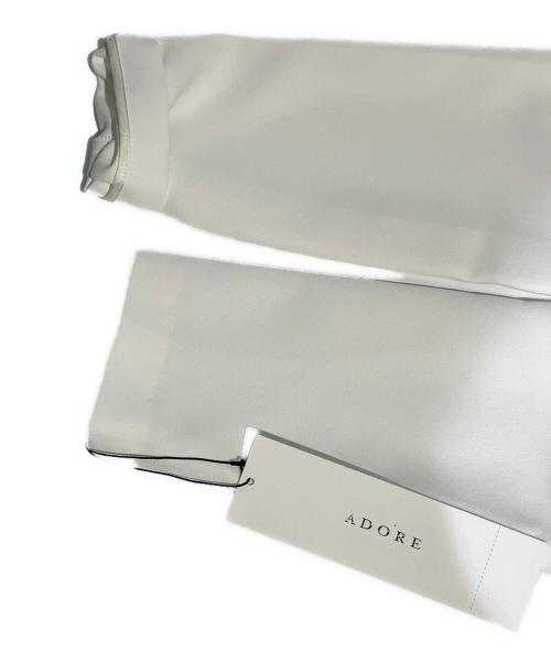 ADORE（アドーア）ADORE (アドーア) クリアボンディングブラウス ホワイト サイズ:38の古着・服飾アイテム
