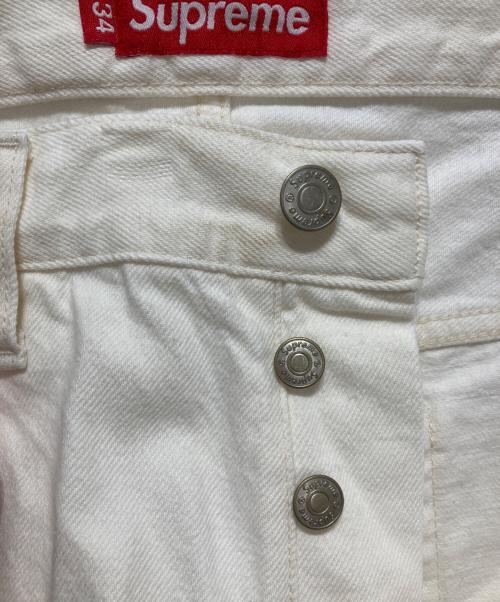 SUPREME（シュプリーム）SUPREME (シュプリーム) Distressed Loose Fit Selvedge Jean ホワイト サイズ:SIZE34の古着・服飾アイテム