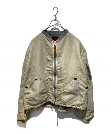 希少 90s 【dezert】 デザート　ライトベージュ　シャツジャケット 中古・古着通販】dezert (デザート) MA-1 フライトジャケット ベージュ