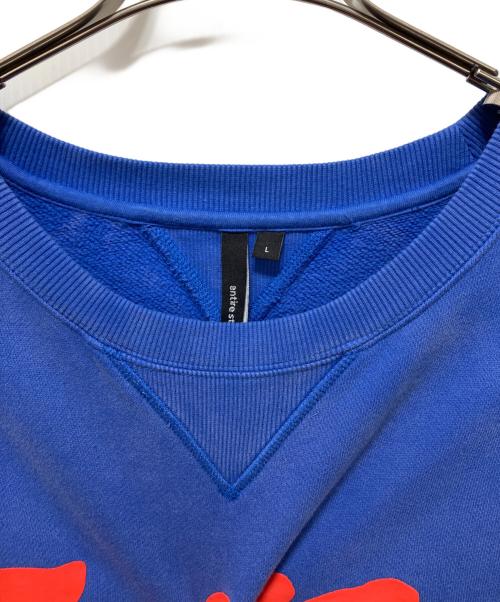 entire studios（エンタイアスタジオ）ENTIRE STUDIOS (エンタイアスタジオ) クルーネックスウェット ブルー サイズ:Lの古着・服飾アイテム