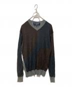 COMME des GARCONS HOMMEコムデギャルソン オム）の古着「Vネックニット」｜ブラウン