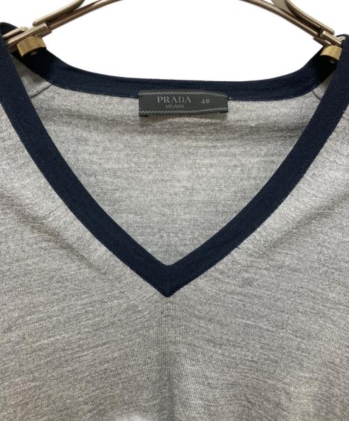 PRADA（プラダ）PRADA (プラダ) ウールニット グレー サイズ:48の古着・服飾アイテム