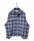 LQUARTETエルカルテット）の古着「ORGANIC COTTON SEERUCKER CHECK 50S CRAFTMAN SHIRT」｜ブルー
