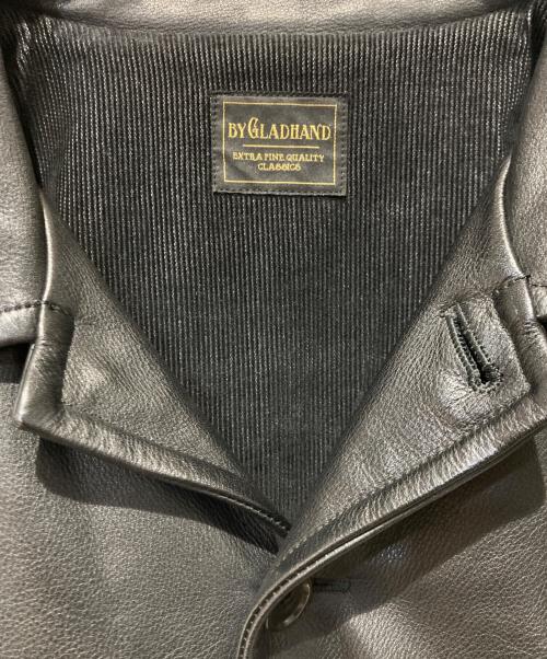 GLAD HAND（グラッドハンド）GLAD HAND (グラッドハンド) カウレザーカーコート ブラック サイズ:Ｌの古着・服飾アイテム
