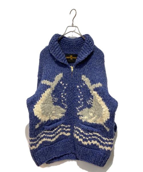 THUNDERBIRD（サンダーバード）THUNDERBIRD (サンダーバード) カウチンニットカーディガン ネイビー サイズ:44の古着・服飾アイテム