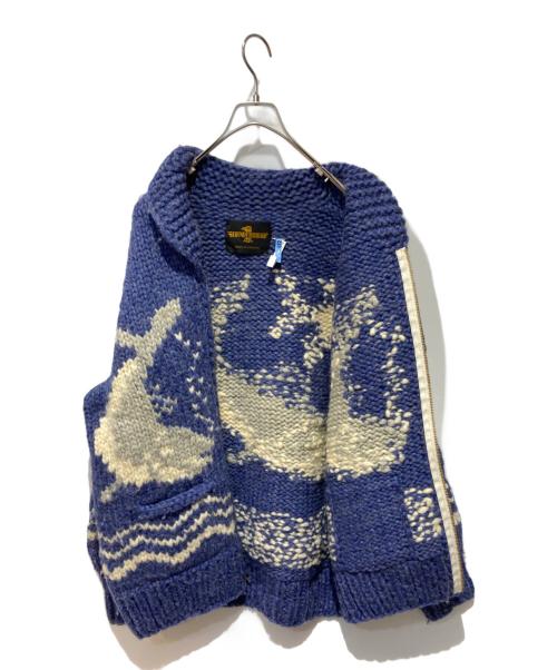 THUNDERBIRD（サンダーバード）THUNDERBIRD (サンダーバード) カウチンニットカーディガン ネイビー サイズ:44の古着・服飾アイテム