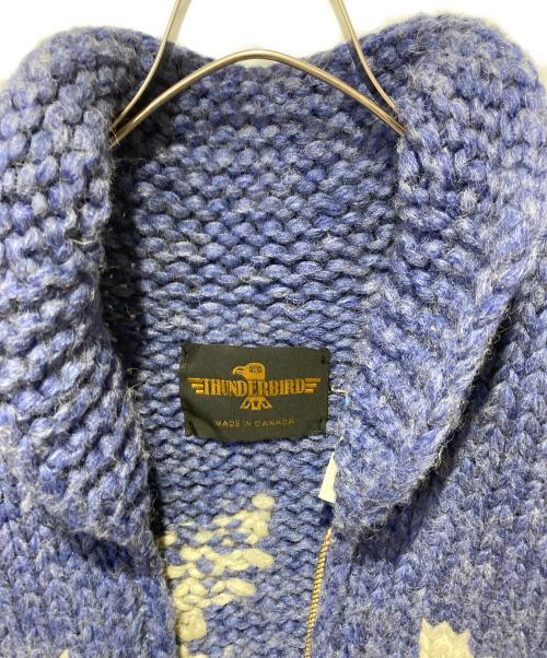 THUNDERBIRD（サンダーバード）THUNDERBIRD (サンダーバード) カウチンニットカーディガン ネイビー サイズ:44の古着・服飾アイテム