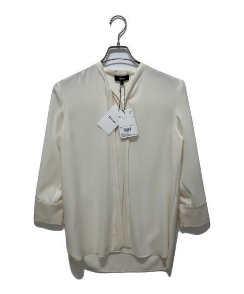 theory（セオリー）theory (セオリー) Tie Blouse Prime Georgette アイボリー サイズ:S 未使用品の古着・服飾アイテム