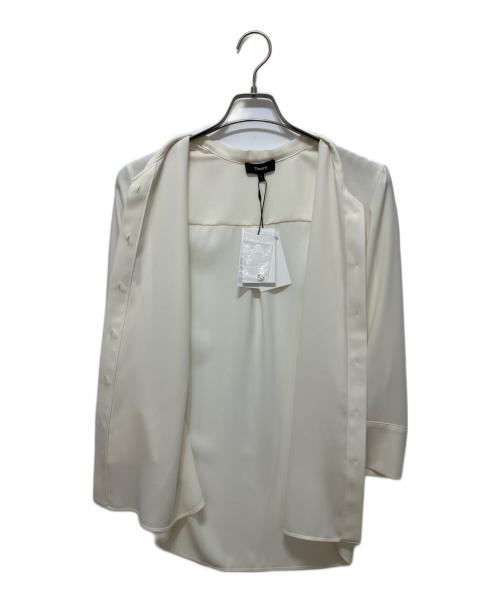 theory（セオリー）theory (セオリー) Tie Blouse Prime Georgette アイボリー サイズ:S 未使用品の古着・服飾アイテム