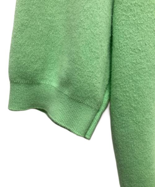 CABAN（キャバン）CABaN (キャバン) コットンカシミヤ パールポロカーディガン グリーン サイズ:Freeの古着・服飾アイテム