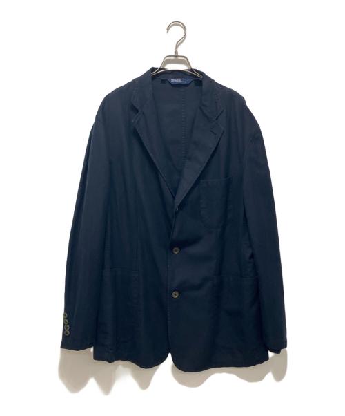 POLO RALPH LAUREN（ポロ・ラルフローレン）POLO RALPH LAUREN (ポロ・ラルフローレン) リネン混テーラードジャケット ネイビー サイズ:Lの古着・服飾アイテム