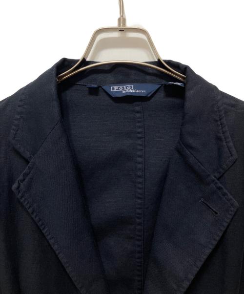 POLO RALPH LAUREN（ポロ・ラルフローレン）POLO RALPH LAUREN (ポロ・ラルフローレン) リネン混テーラードジャケット ネイビー サイズ:Lの古着・服飾アイテム