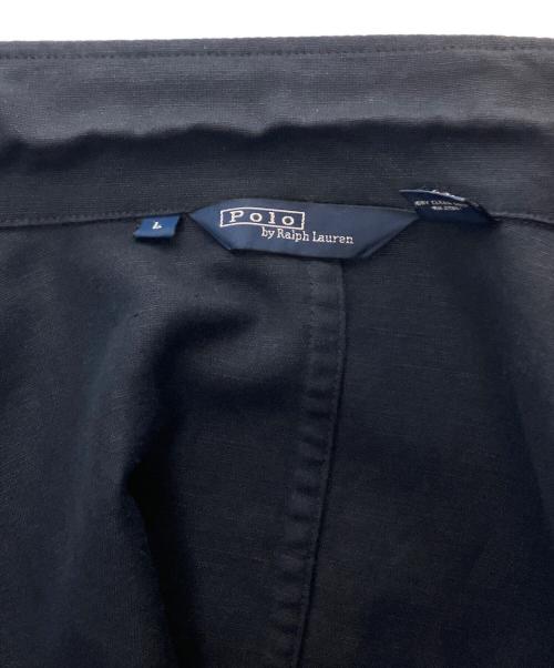 POLO RALPH LAUREN（ポロ・ラルフローレン）POLO RALPH LAUREN (ポロ・ラルフローレン) リネン混テーラードジャケット ネイビー サイズ:Lの古着・服飾アイテム